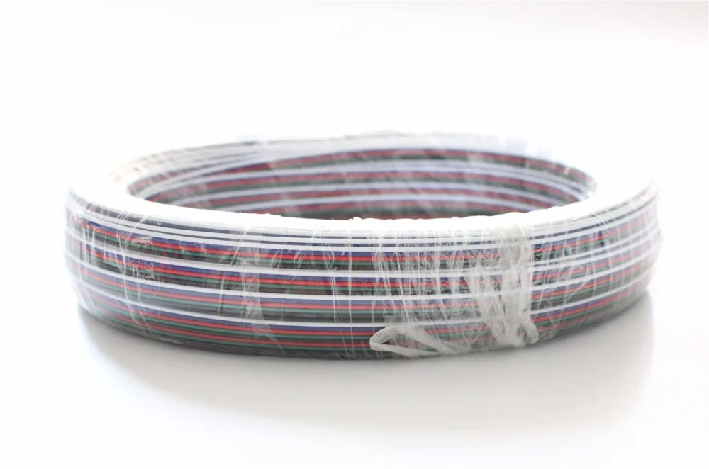 10M 50M 5pin cable 22# 22AWG 20# 20AWG wire 5P Extension Cord Connect Cable for RGBW LED RGB strip light