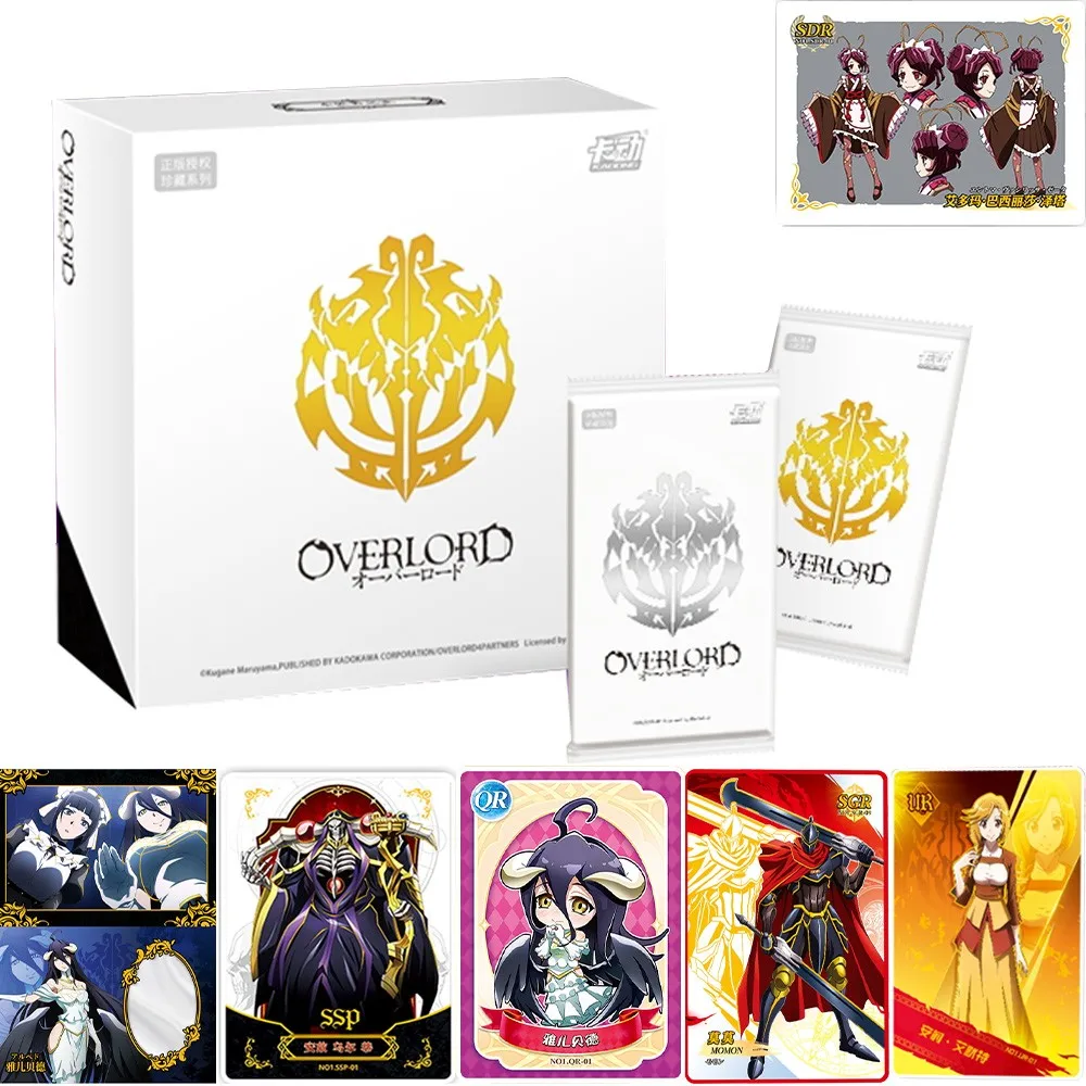 Anime OVERLORD Collection Card, Brinquedos Albedo, Presente para Crianças, Criança Japonesa TCG Cartoon Games Card Box, Presente de Aniversário