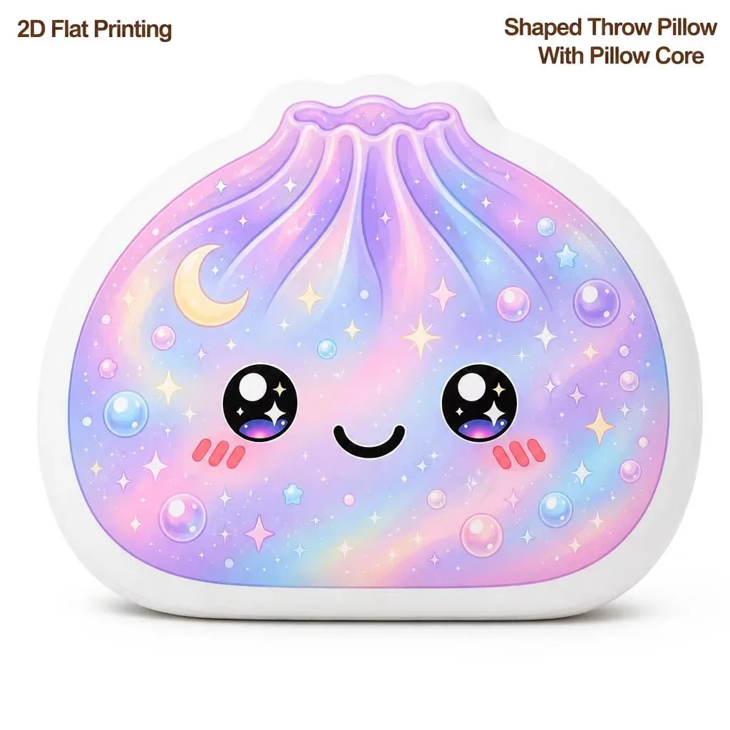 Dumpling Bao Kawaii Blumenförmiges Kissen Unregelmäßiges Stoffkissen Wohndekor Geschenk Schlafzimmer Sofa Dekorativ