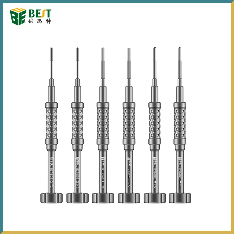 BST-898 3D CR MO Steel Precision DIY Magnetic Y0.6 PH000 Pentalobe 0.8 M2.5 T1 T2 Bits OEM Screwdrivers Set