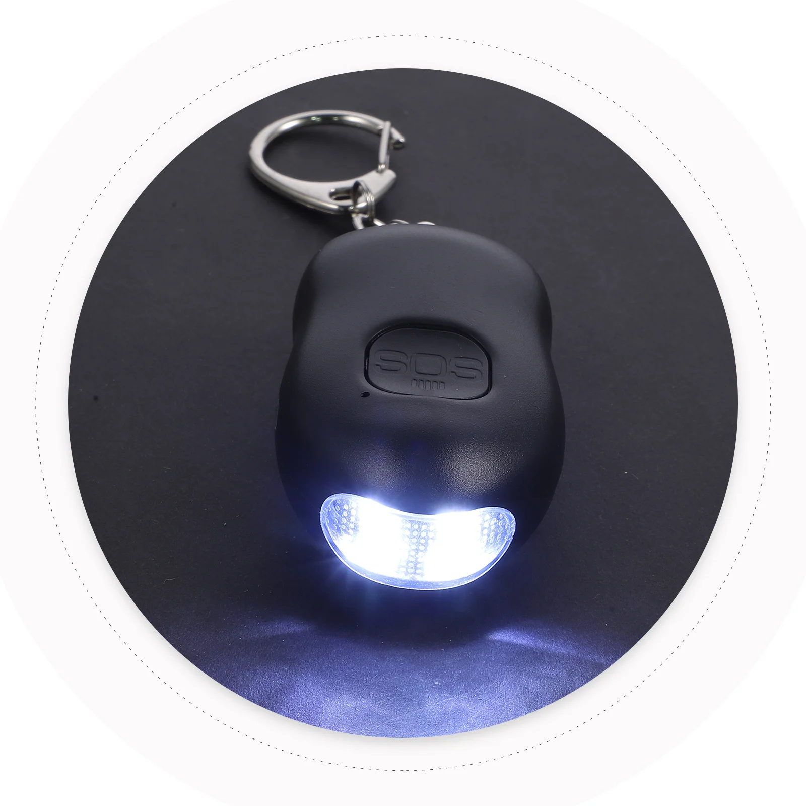 1 pz allarme di sicurezza personale donne emergenza forte 130db portachiavi torcia allarme di sicurezza per corridori borsa da scuola