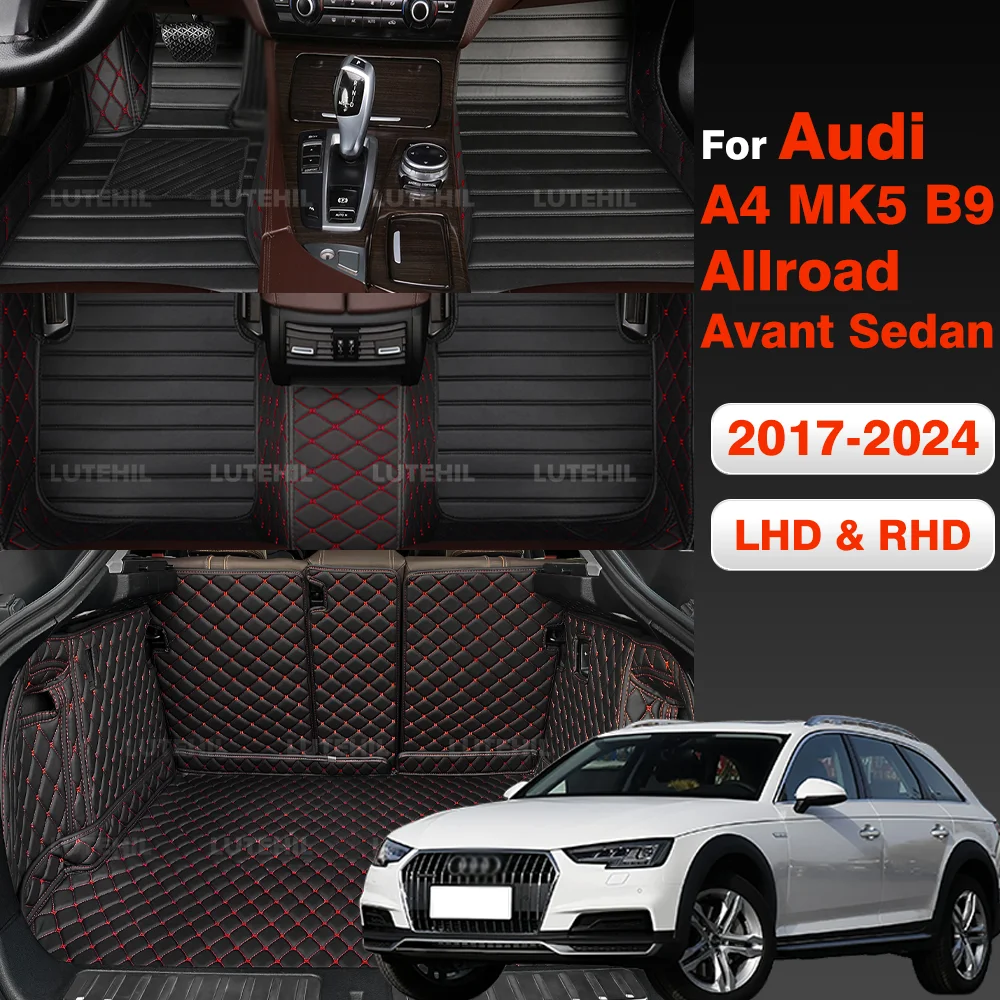 

Для Audi A4 Allroad/Avant/Sedan MK5 B9 2017-2024 23 22 3D Автомобильные коврики, коврик в багажник, накладки на пол, аксессуары для грузового отсека