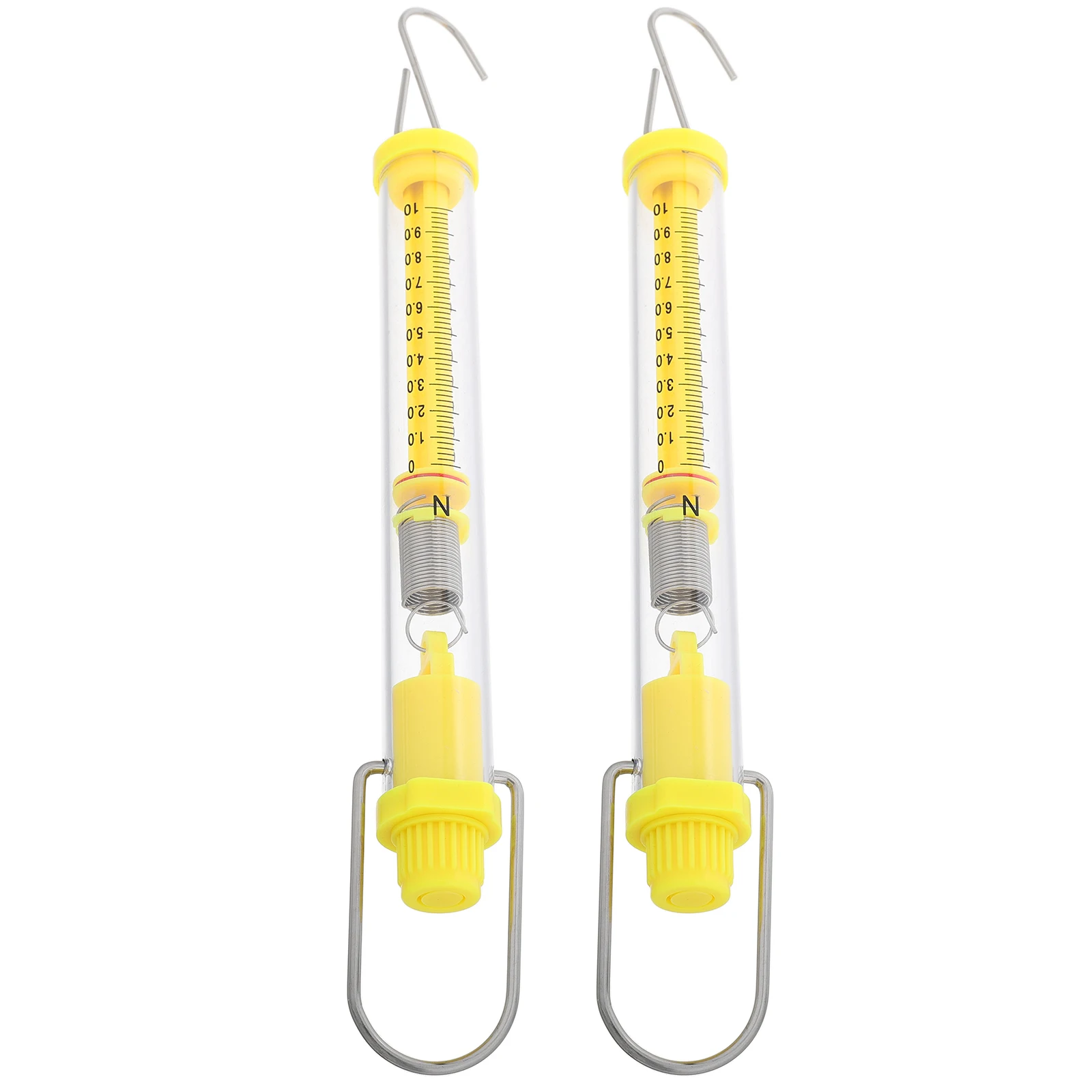 

2 Pcs Dynamometer Handheld Force Scale Draw Weight Experiment Equipment Hanging Tube Spring Scales Tool Metal