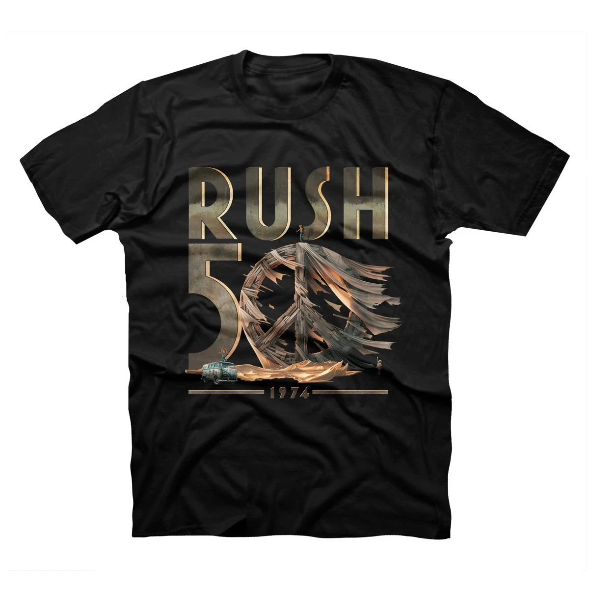 

Rush Male Rock Band T-shirt - Cotton - Gift - Round Neck - Music -RUSH Band R50 Peace T-shirt Reunion Tour 2026