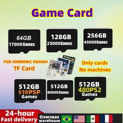 For ANBERNIC RG406V RG 406V Game Card TF Card Retro Handheld Game Console Memory Card Micro Card 512G 80000 Game PSP PS2 Games