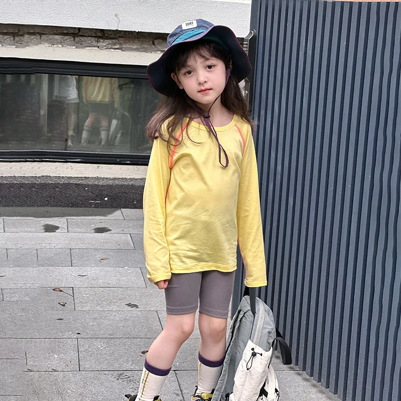 

Kids Clothes Summer T Shirts Soft Cool Lyocell Cotton Sun Protective Long Sleeved T-shirt
