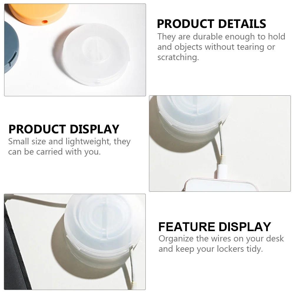 6 قطعة منظم لفائف الكابلات حارس الحبل المحمول لكابلات سماعة الأذن USB صندوق تخزين الأسلاك البلاستيكية حل خالي من التشابك #2