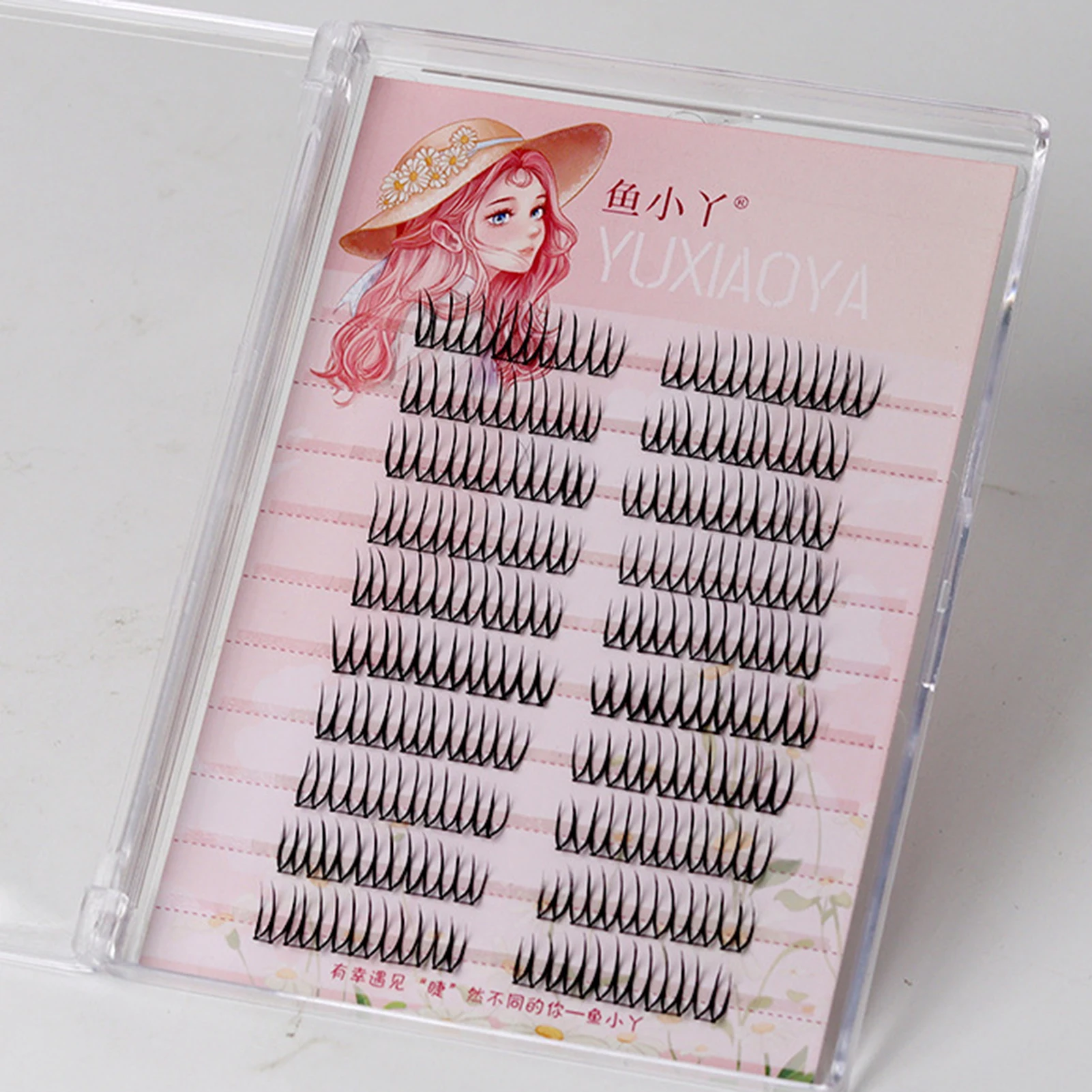 U-shaped Segmented Kpop False Eyelashes Korean Cluster Natural Individual Lash DIY Large Capacity Eyelash Manga Black Stem image 5