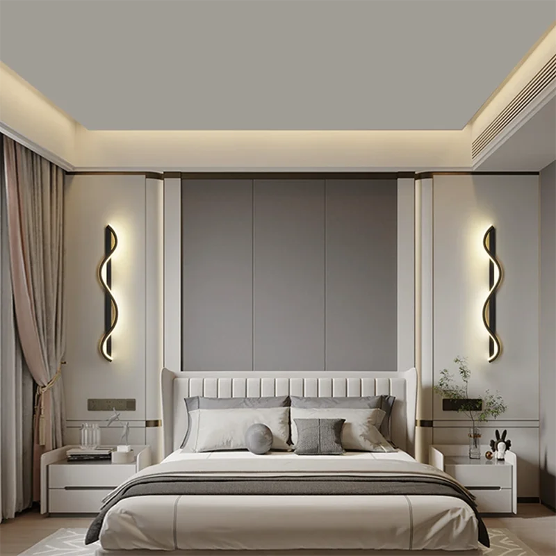 

Moder LED Wall Lamp Long Strip led Wall Sconce Living Room TV Background Decor Bedroom Stair Home Indoor Lighting Fixture