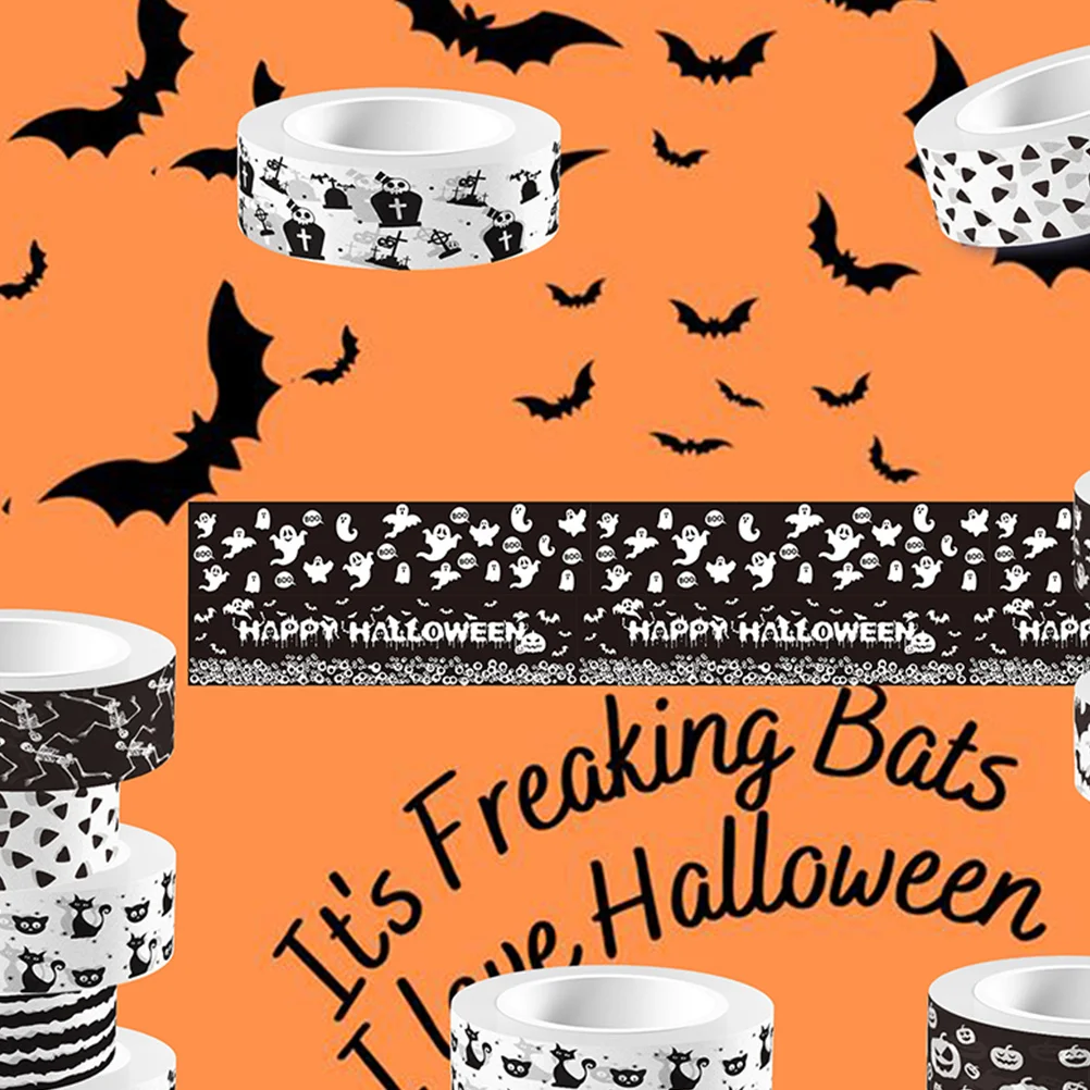 Torebka na Halloween Taśma dekoracyjna DIY Crafting Washi do elementów księgowych Taśmy Świąteczny festiwal scrapbookingu