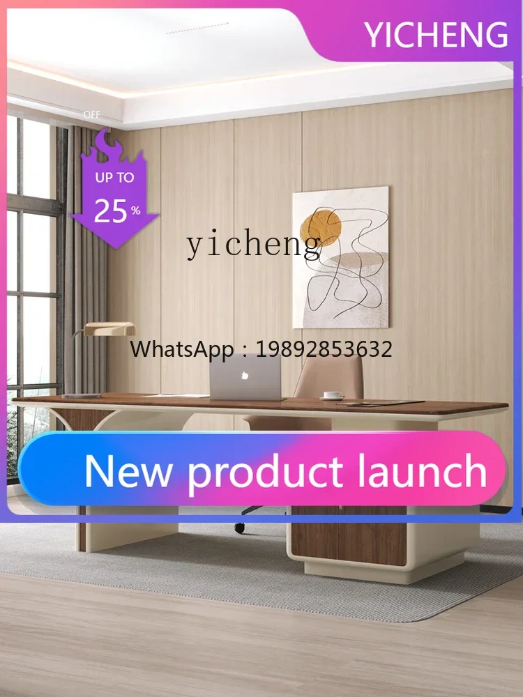 

LYY Italian minimalist desk Modern minimalist solid wood desk Home study computer desk