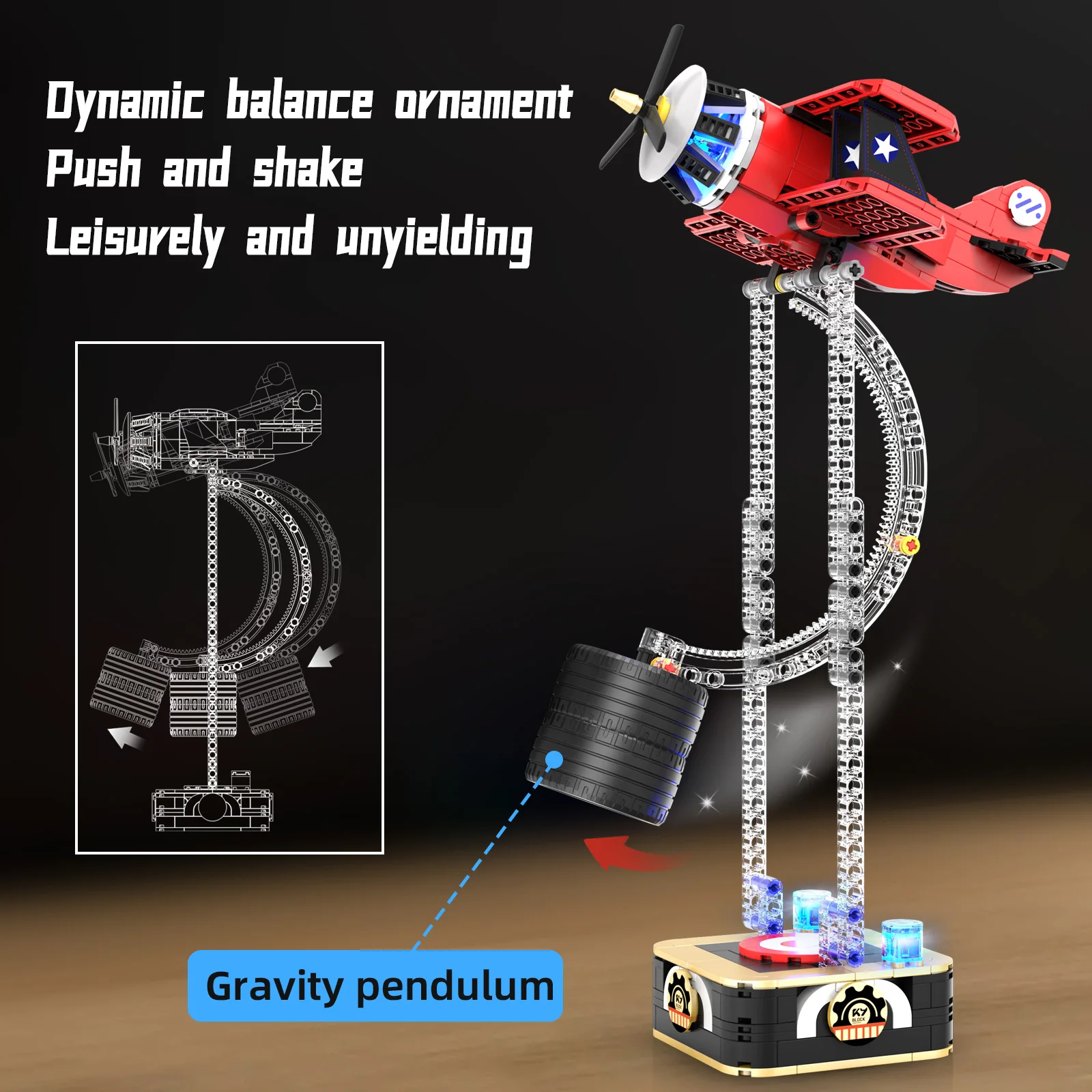 

460 шт. Гравитационные качели, космический челнок, строительные блоки со светодиодными фонарями