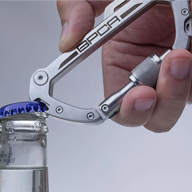 Multi Functional Combination Outdoor Portable EDC Quick Hanging Self-defense Titanium Alloy Mountain Buckle Cutting Tool