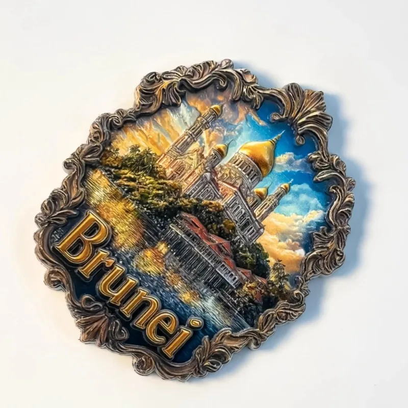 ملصقات الثلاجة بروناي سندار سيري بيجاوان هدايا تذكارية عمر علي سايفوديين مسجد مغناطيس الثلاجة هدايا عيد الميلاد ديكور المنزل