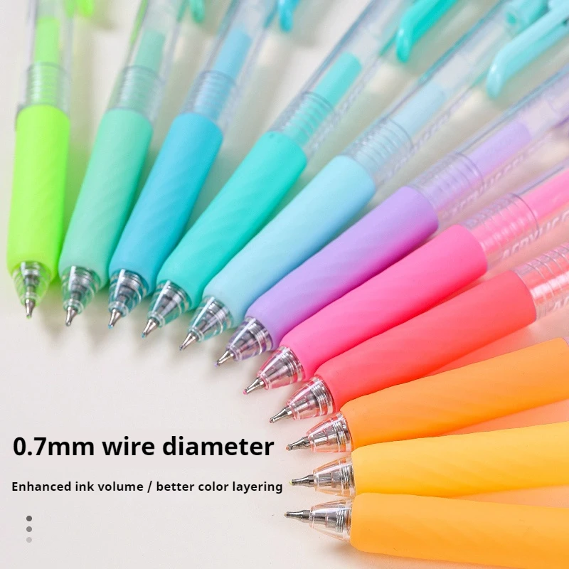 LANGUO 36/54/72/90 ألوان أكريليك اللوحة هلام أقلام قابل للسحب 0.7 مللي متر تلميح كتيب القلم للطلاب اللوحة الكتابة على الجدران