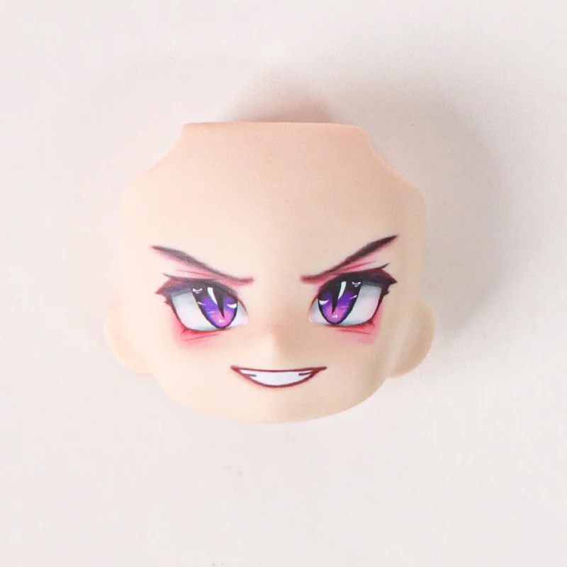 Ob11 boneca rosto 1/12 bjd boneca rosto com 3d anime decalque olhos bonito mudança facas para gsc cabeça diy acessórios para presente da menina crianças brinquedo