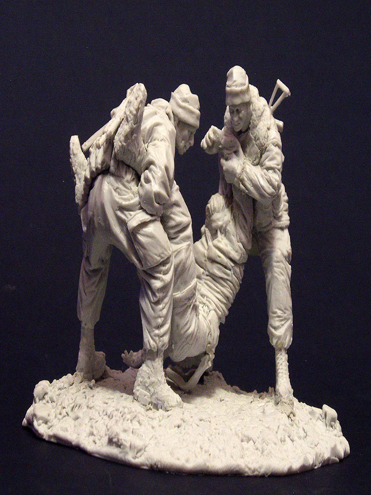 Unassembled 1/24 Ancient Soldier Russians in Chechnaya STAND Figure Resin Figure Miniature Model Kits Unpainted - view 2