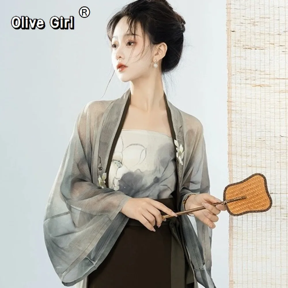 Olivegirl Original Song Dynasty Hanfu Dress Women's Clothes Chinese Spring Summer Autumn Styles Cosplay