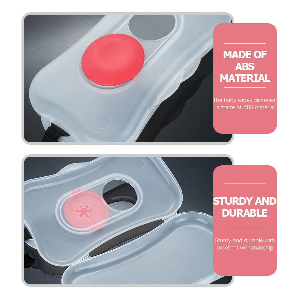 

Portable Wipes Dispenser Refillable Travel Case Premium ABS Material Sturdy Long Lasting Crib Vehicle Storage Box Modern