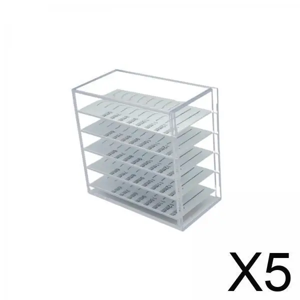 

Eyelash Extension Organizer Acrylic Storage Container Dust Proof Display Box for Salon and Home Use