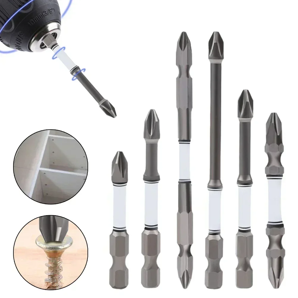 1Pc Double Head PH2 Cross Screwdriver Bit 1/4\'\' Hex Shank Impact Screwdrivers Bit For Electric Drills Hand Tools 50-150mm