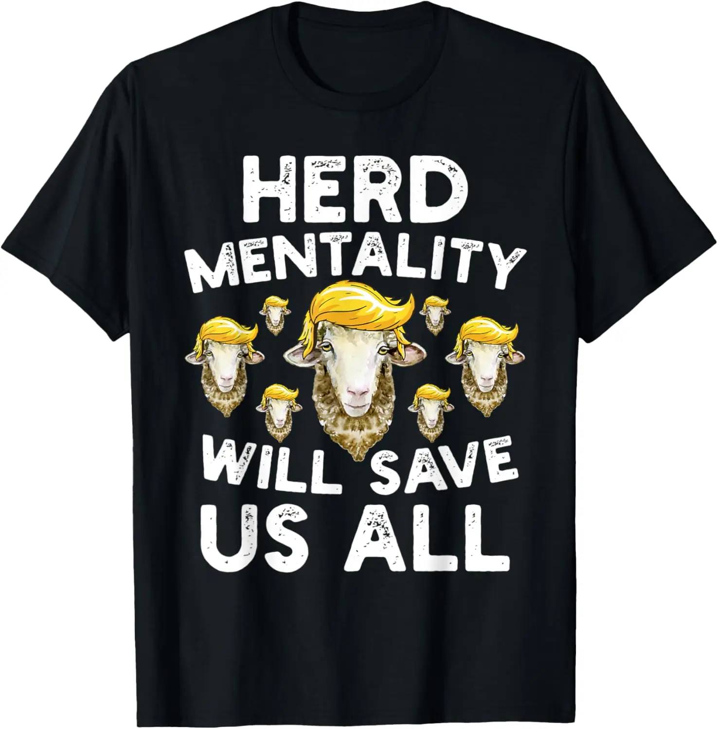 Herd Mentality Shirt Vote Sheep AntiTrump Funny Trump T-Shirt