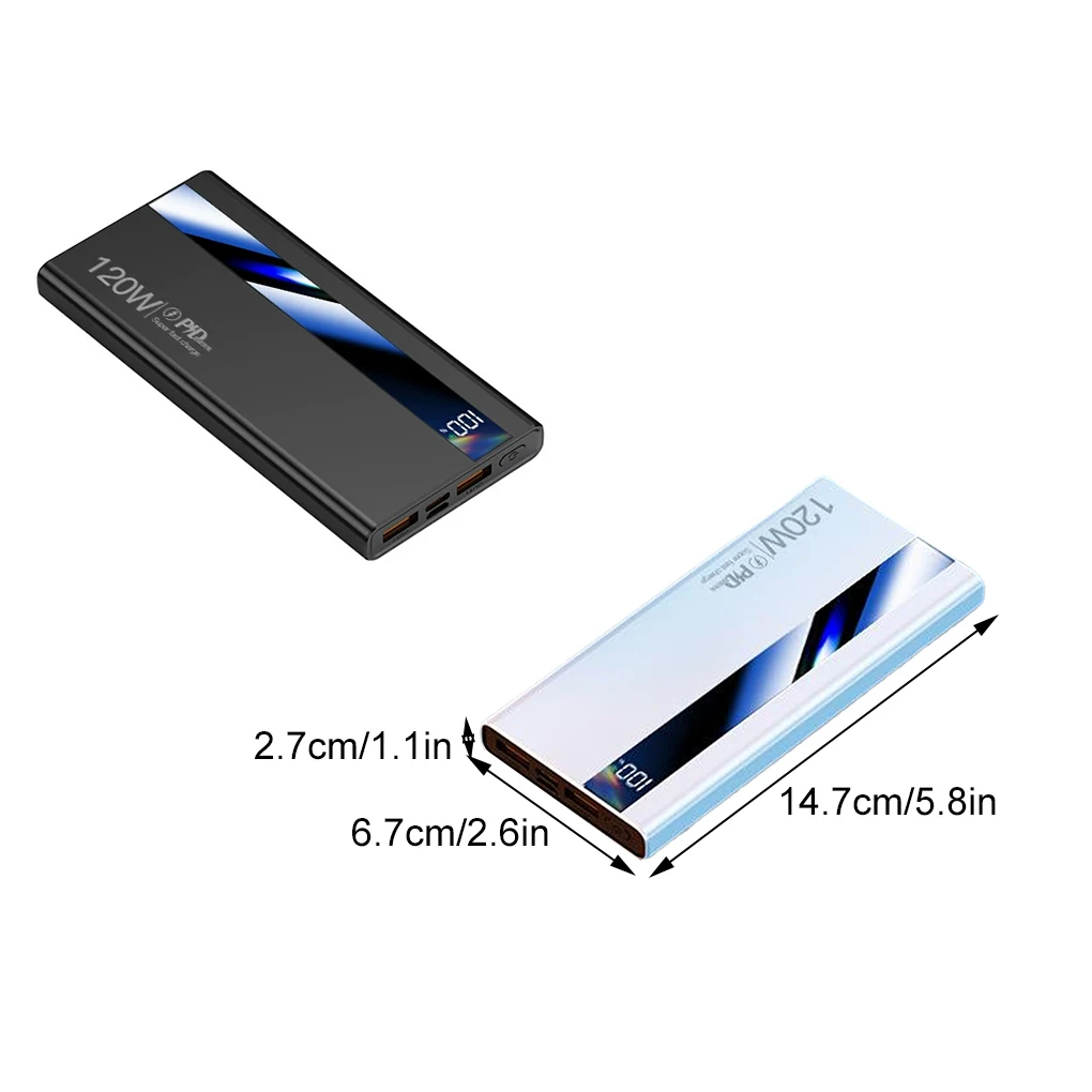 120 واط 200000 مللي أمبير شحن سريع قوة البنك بطارية 100000 مللي أمبير قدرة عالية شاشة ديجيتال قوة البنك لشاومي آيفون سامسونج #6