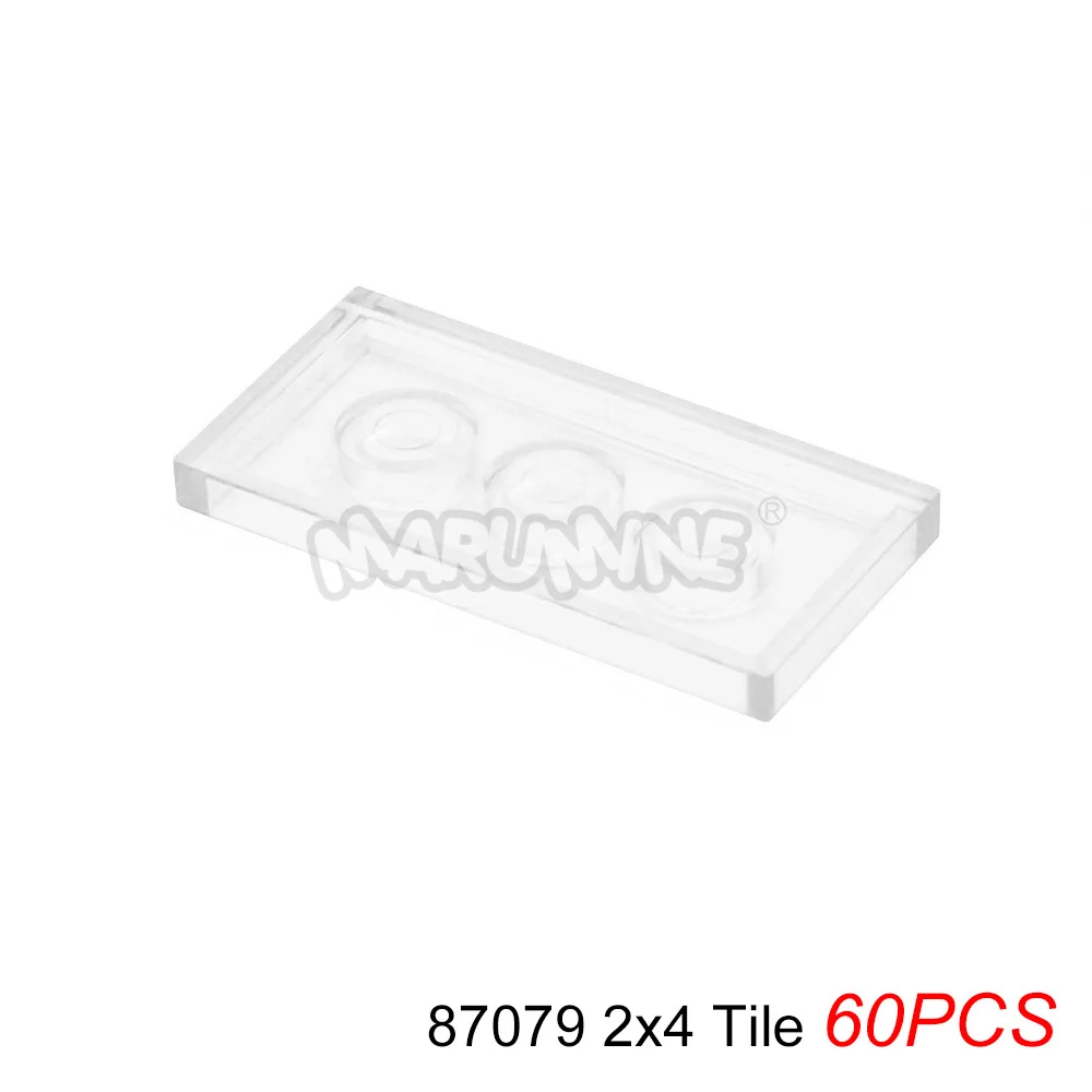 MARUMINE Transparente MOC Bausteine Ziegelteile Fliesenplatten Zubehör Kompatibel mit 98138 3070 3069 3023 3024 2431