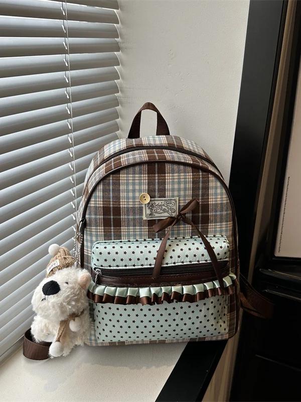 Cute  Knot Girls Small Bookbag Trendy High-End Sensation Street Style Storage Double Shoulder Bag Summer 2026