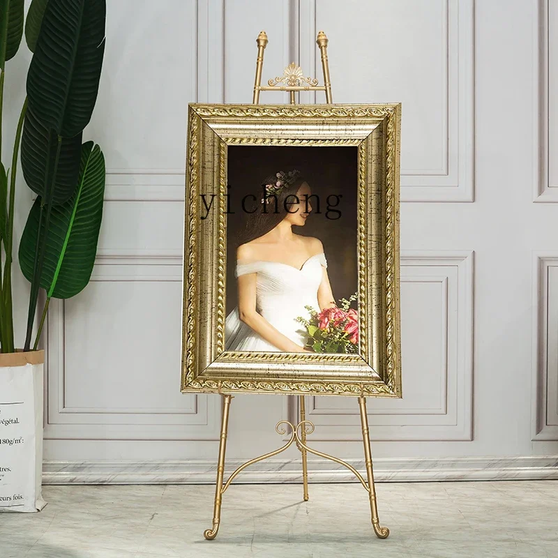 Imagem -04 - Ferro Pintura a Óleo Cavalete Photo Frame Floor Stand Display Stand Poster Bracket Casamento Cavalete Sub zc