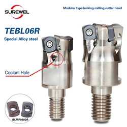 TEBL06R fast feed locking tooth type milling cutter headsteel seismic resistant milling cutter head BLMP0603 blade