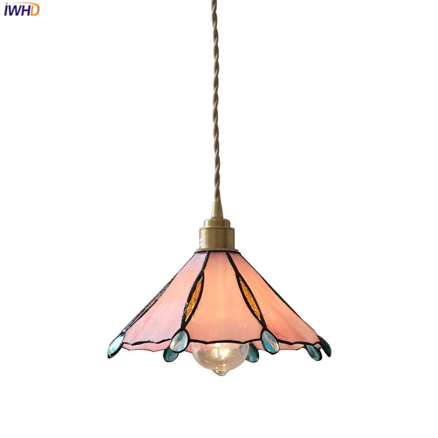 iwhd vintage copper glass luzes led pingente artesanal ao lado restaurante quarto pais americano nordic hanging lamp 01