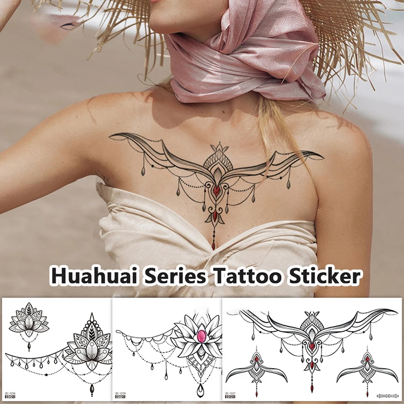 

Водостойкая Временная искусственная Татуировка тела, ювелирные изделия, кружевная татуировка, Женская наклейка на талию