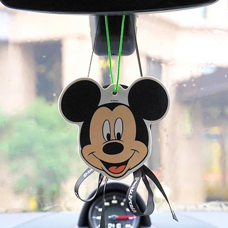 Disney Minnie Mickey Mouse Car Aromatherapy Cartoon Car Pendant Fragrant Tablet Cute Air Freshener Auto Accessories Decor Gifts