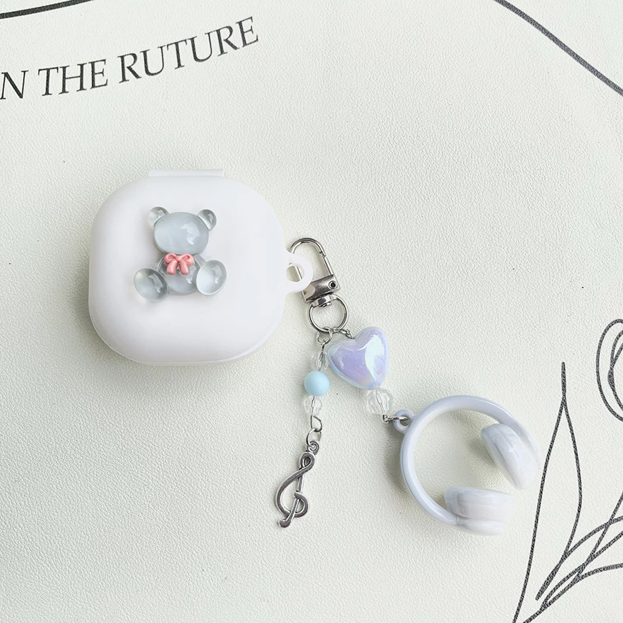 น่ารักสําหรับ Baseus Bass BD1/Bass 1 +/MF1 การ์ตูนซิลิโคนหูฟังพร้อมพวงกุญแจสําหรับ Baseus Bowie MF1 ฝาครอบ