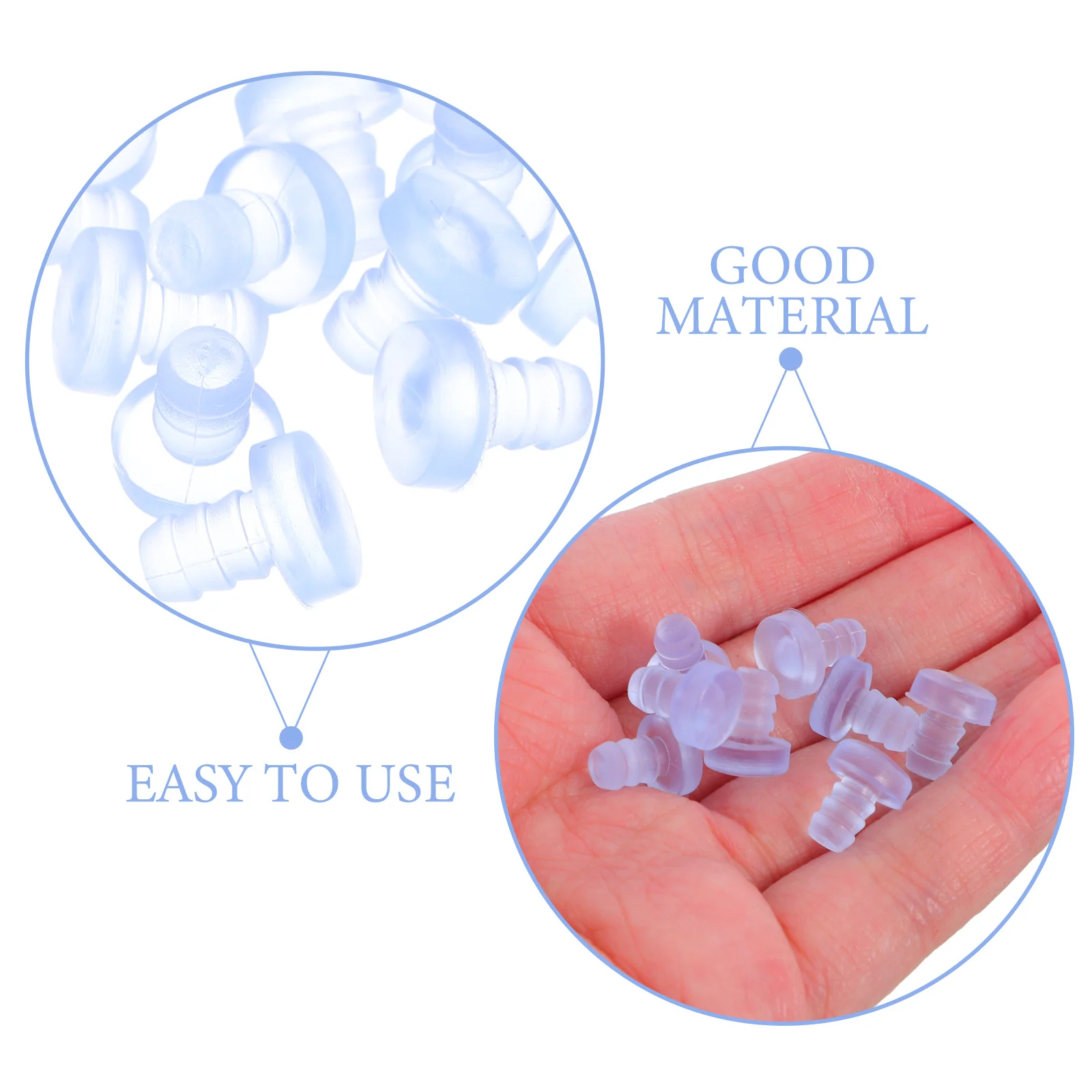 50 قطعة مسمار القدم الغبار المقابس واضح المطاط القابضون المضادة للانزلاق منصات ل كرسي الجدول أريكة الأثاث الساق حماة الطابق حامي