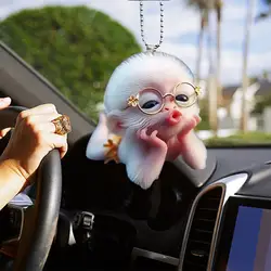 Car Ornaments For Rear View Car Pendant Pouting Monkey Car Decorations Fashionable Funny Car Accessories Interior Rearview Glass