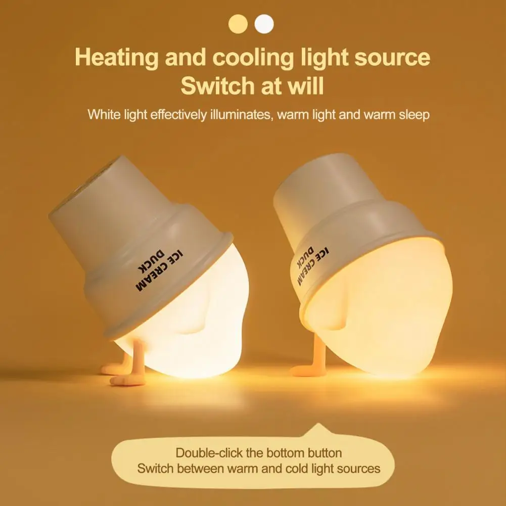 ไฟกลางคืนแบบชาร์จไฟได้ไอศกรีม lampu tidur ไฟ LED กลางคืนชาร์จไฟได้พร้อมการควบคุมแบบสัมผัสหรี่แสงได้สำหรับนุ่มสำหรับ