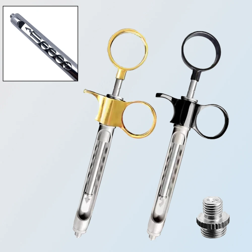 Professional Dental Syringe 1.8ml Stainless Steel Intraligamental Pen-Style Aspirating Injector Surgical Instrument