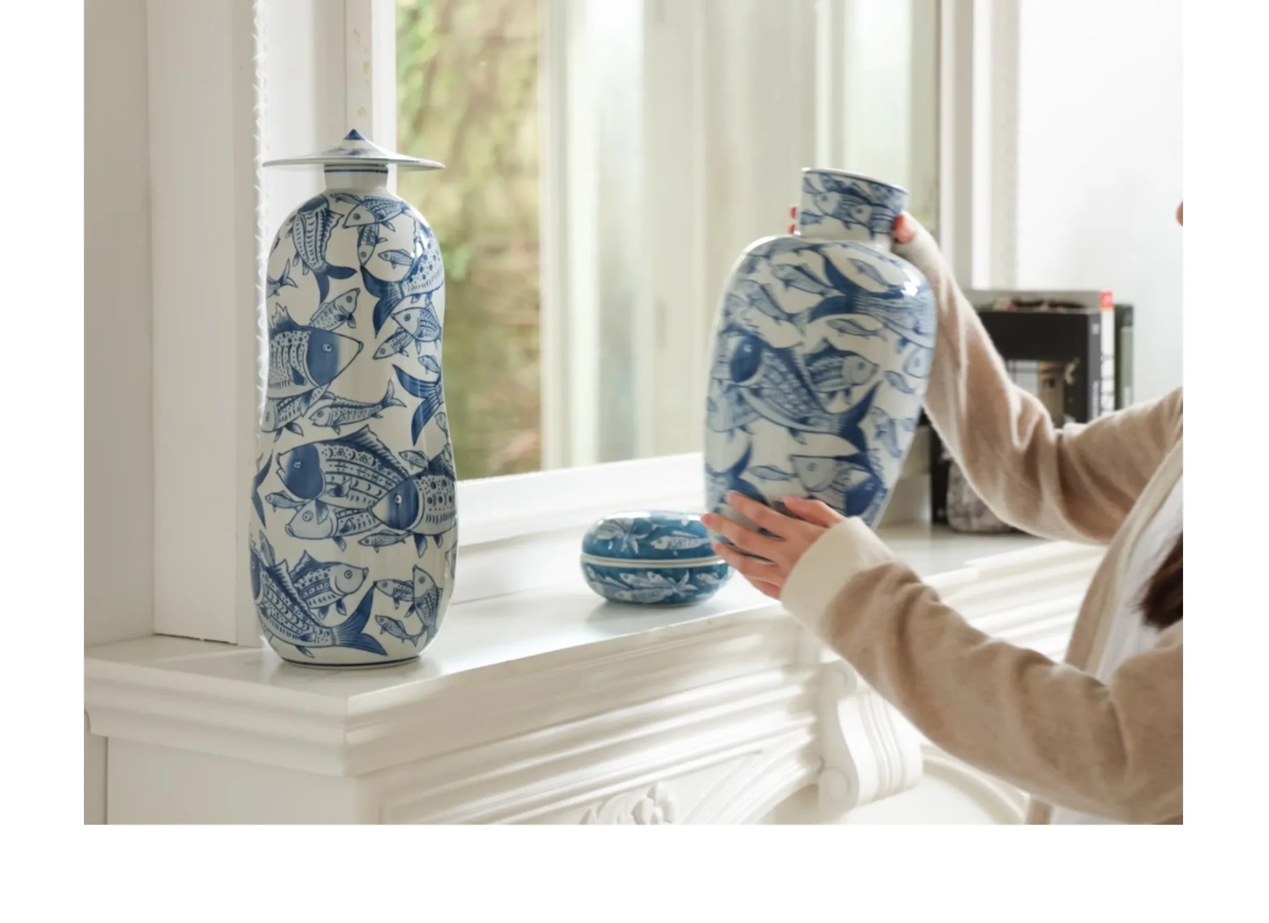 Oriental Paris Grisaille blue and white porcelain 