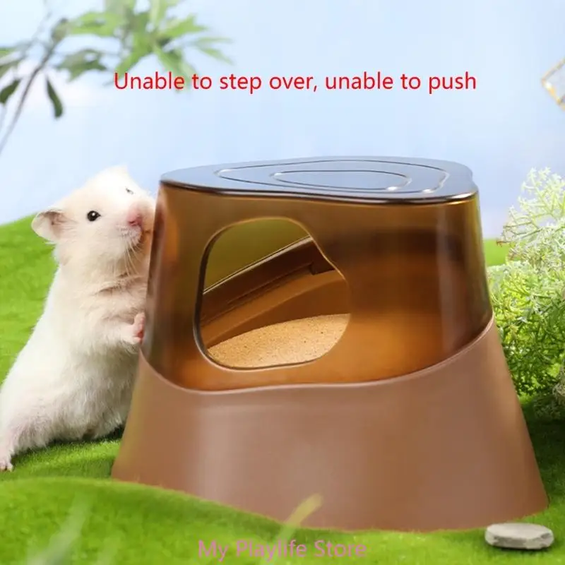 Portable Hamster Bathroom Hamster Sand Bath Container Small Pet Bathtub Sauna Toilet Washroom Golden Bear Bathroom Box