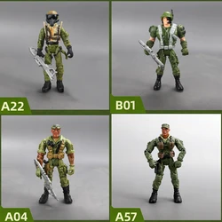 ViiKONDO 1/18 Lanard Corps Elite 3.75'' Gi Joe Action Figure 4pcs Special Force Figurine Warrior Flexible Joint Statue SWAT Doll