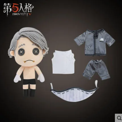 Game Identity V Survivor Cosplay Stuffed Dolls Mortician Plush Doll Change Suit Dress Up Clothes Decorative Pillow Cusions Toys