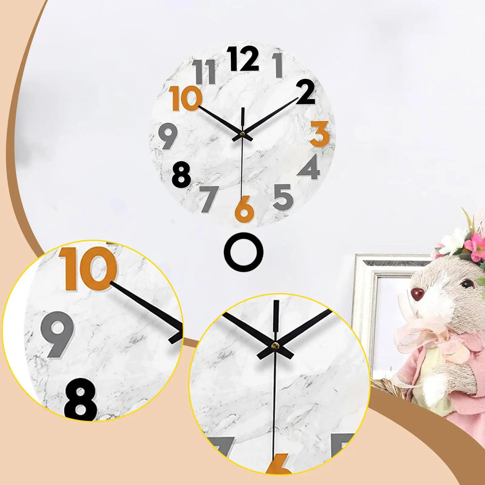 

Акриловые настенные часы, бесшумные, без тикания, с маятником, декоративные, для дома, детской комнаты, столовой, офиса