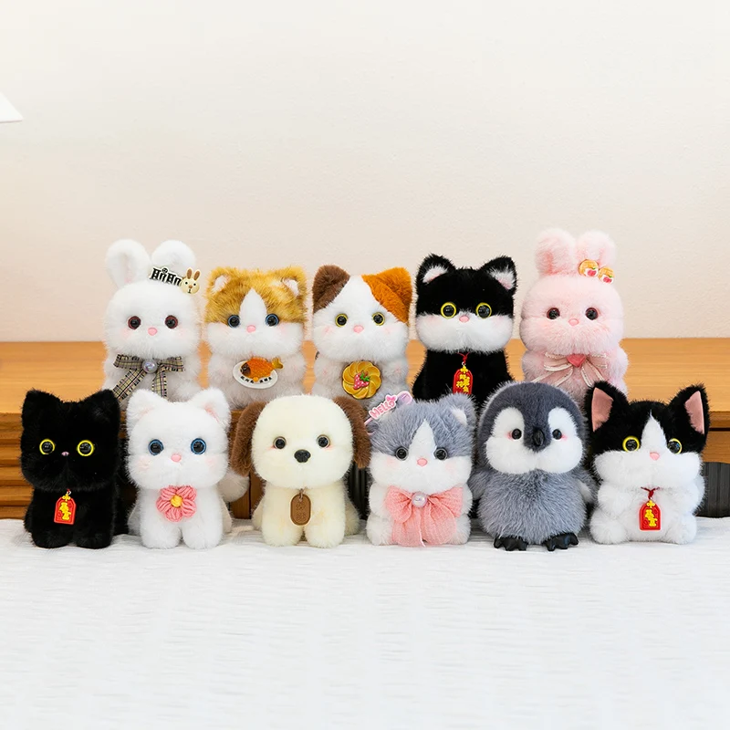 

11 Styles Fragrance Animal Plush Pendant Exquisite Table Companion Plush Keychain Cat Rabbit Penguin With Fragrance Kid Gift