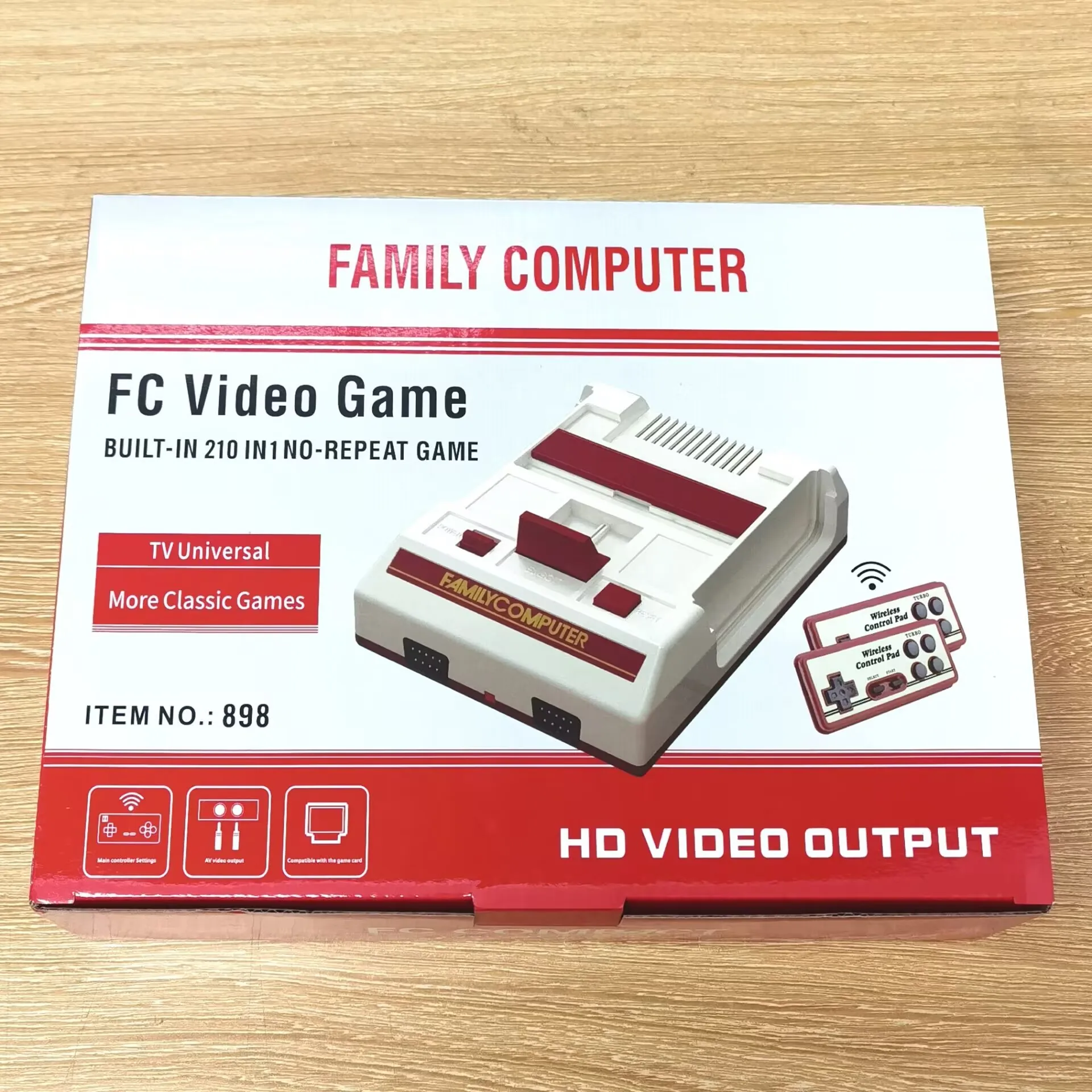 

8-битная ретро-консоль (FC/Famicom) — беспроводные контроллеры, HDMI HD-выход, игра на ТВ с использованием картриджей