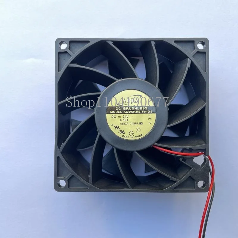 For ADDA AD0924HB-F91DS 9038 9CM 24V 0.55A 2-Pin Square Cooling Fan