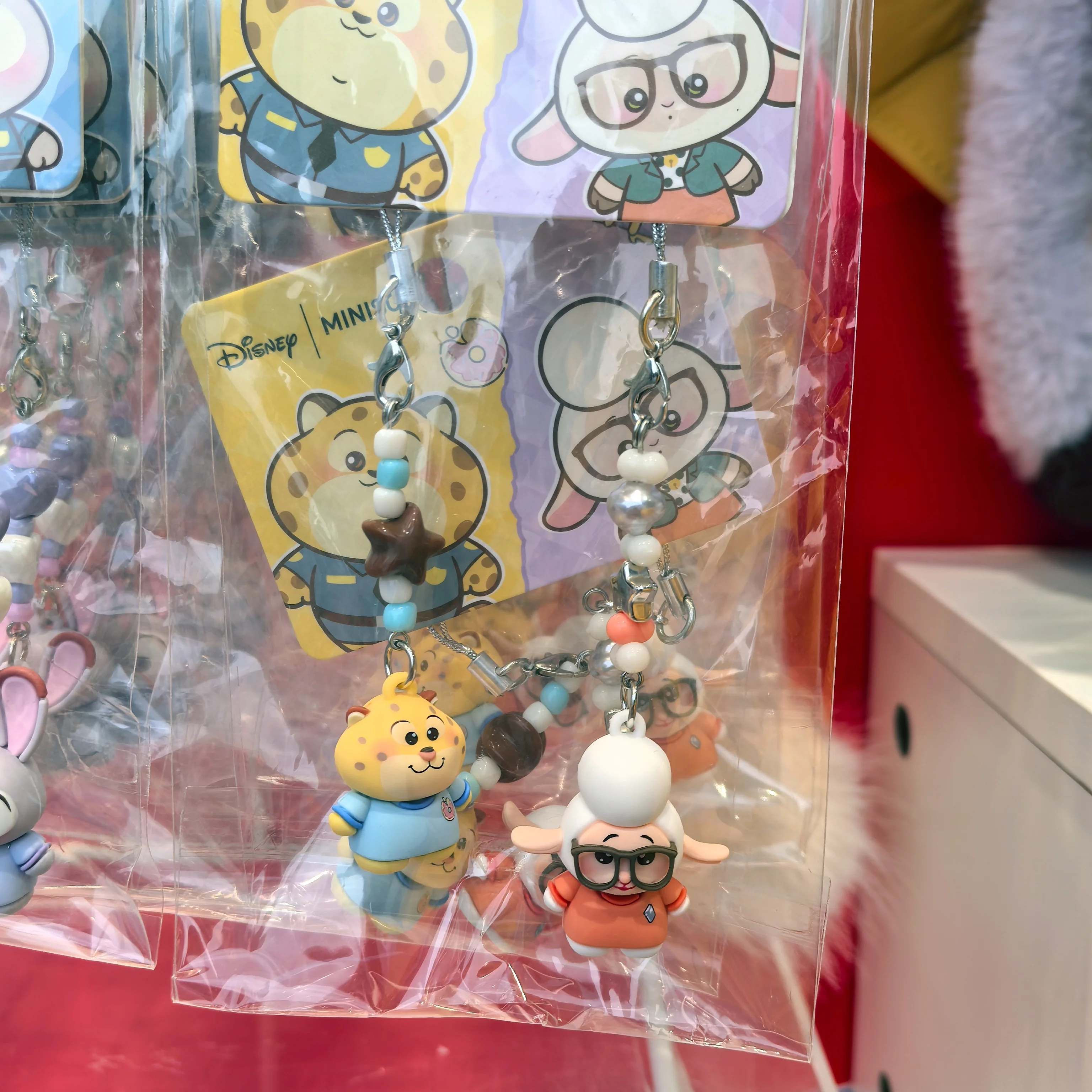 Disney Zootopia MINI Plush Series Double Chibi Doll Pendant Set Cute Animal Keychain Ornament Gift for Fans