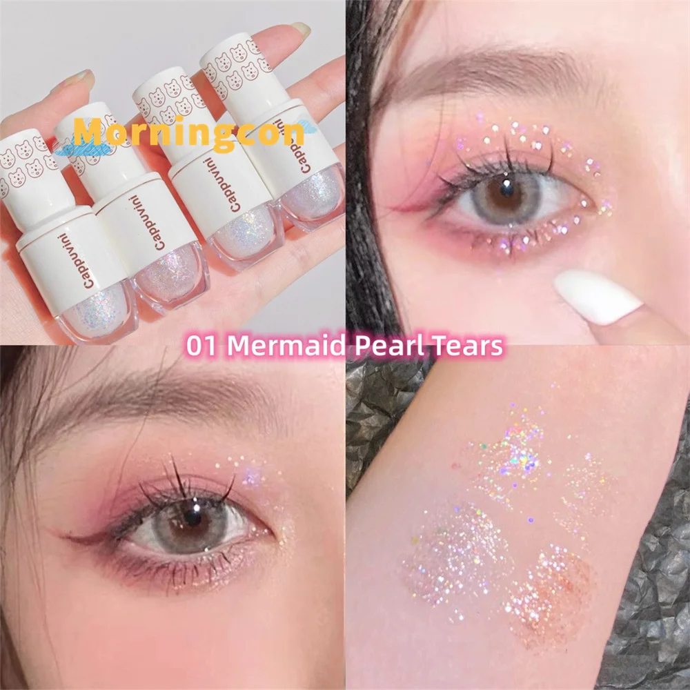 Glitter Highlighter Liquid Eye Shadow Eyeliner Durable Waterproof Gold Shimmer And Shine Eye Silkworm Pencil Makeup Beauty Tool