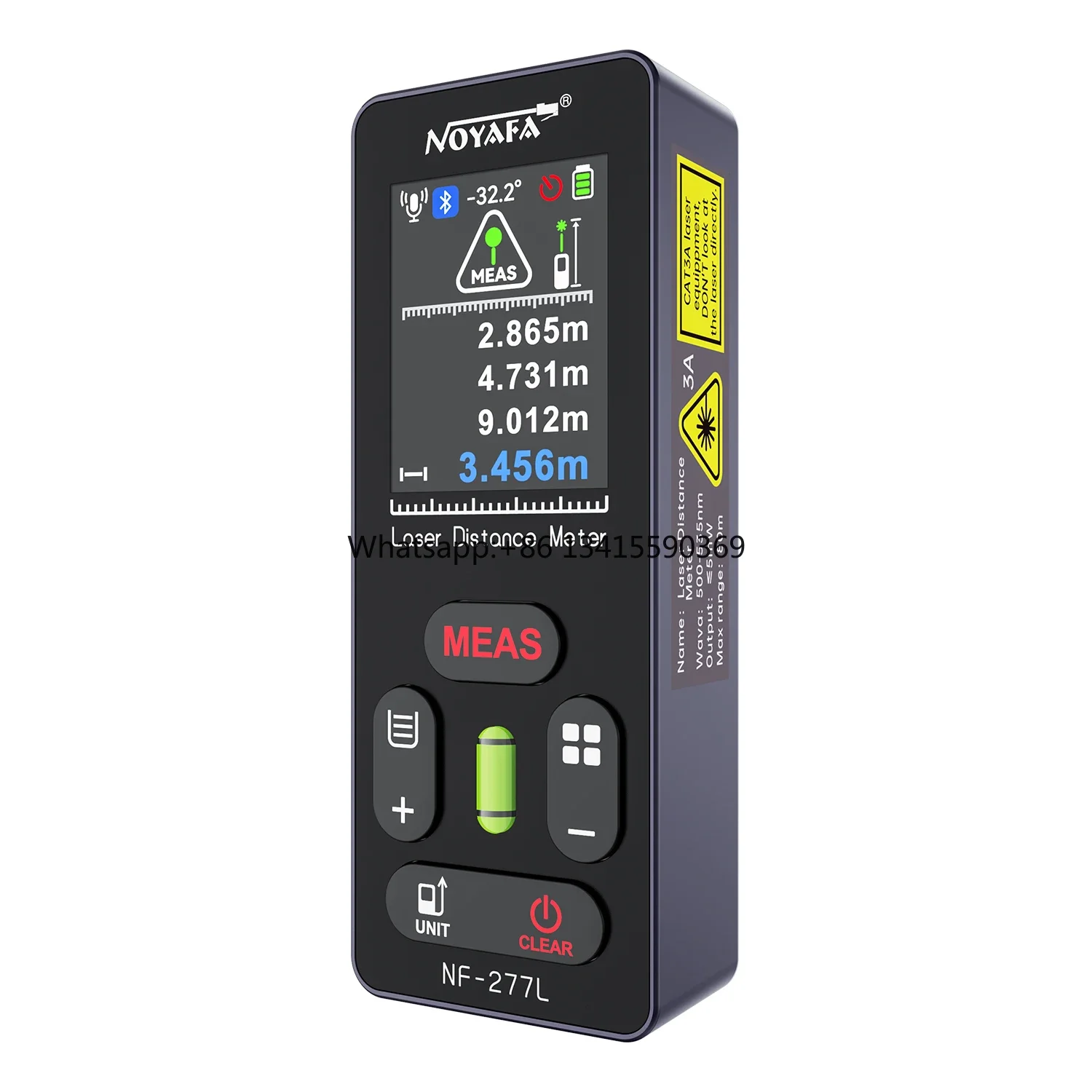 

NF-277L Rang Finder Measuring Meter 40M 60M 80M 100M Measurer Tape Electronic Level Testing Tool